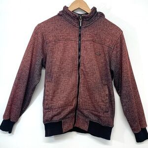 Jack & Jones Full‎ Zip Sweatshirt Men Large Hood Plush Lined Pockets Casual Work